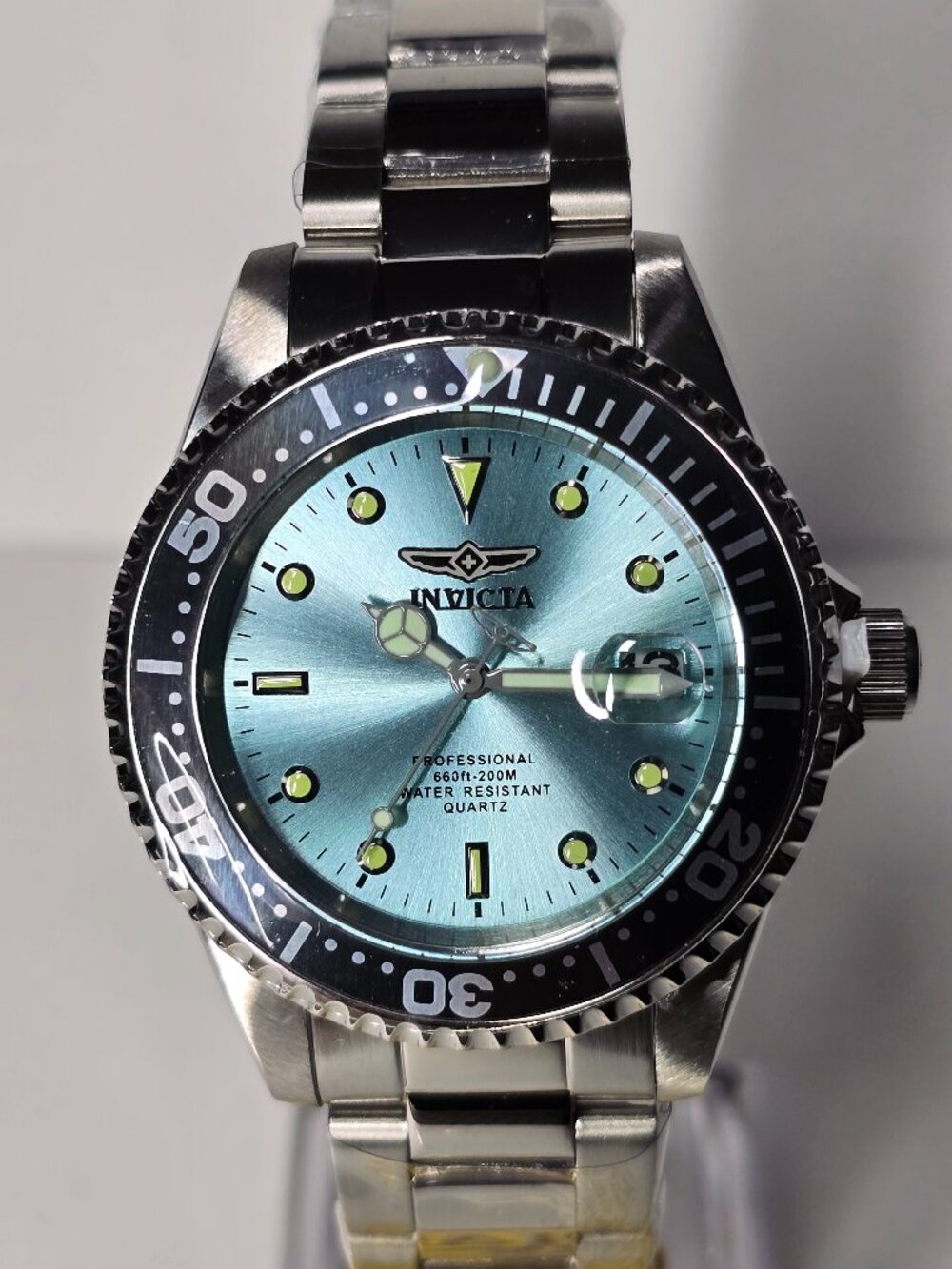Invicta Pro Diver Anchoris Men's Watch - 37.5mm, Steel, Teal Blue, Black (48726)